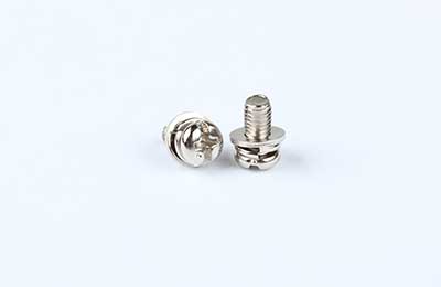 碳鋼鍍鎳 小盤(pán)頭復合槽帶平彈墊組合機螺釘 